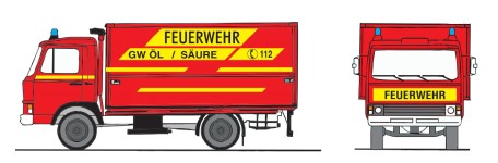 Loewe 4025 - H0 - Magirus Deutz Zeta  90 M 5 - GW ÖL, mit Signalstreifen
